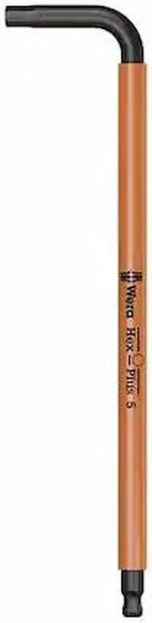 WERA 05022610001 Plain L Key Hex Key, 5 mm Tip Size, 6 1/16 in Long, 1 1/16 in