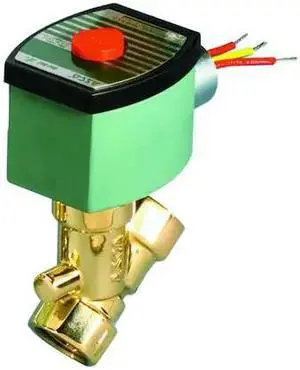 ASCO 8030G017 120V AC Brass Solenoid Valve, Normally Closed, 1/2 in Pipe Size