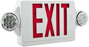 RED LED EXIT COMBO LIGHT LHQM-LED-R-M6