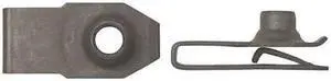 ZORO SELECT 5650PK Spring Nut, M6-1.00, U Shape, Steel, Phosphate Finish, 25 PK