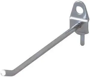 ZORO SELECT 5TPC9 Single Rod Pegboard Hook,2",PK10