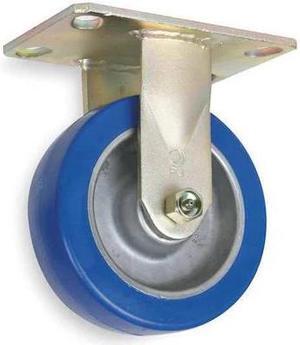 ZORO SELECT 1NVT1 Rigd Plate Caster,Poly,6 in,1750 lb.,Blu