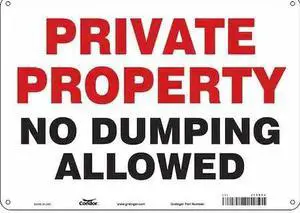 CONDOR 473K04 Safety Sign, 10 in Height, 14 in Width, Polyethylene, Horizontal