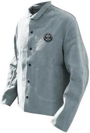 BDG 64-1-40P-X3L Welding Jacket Grey Split Cowhide Banox FR Canvas Back, Size