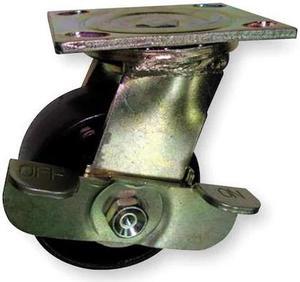 ZORO SELECT 1NVD1 Swivel Plate Caster,Steel,8 in.,1200 lb.