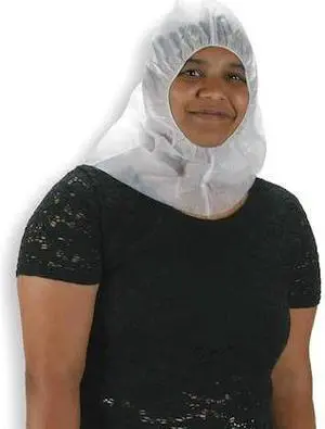 CONDOR 2KTU1 Disposable Hood, White, Universal, PK100