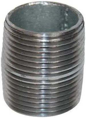 ZORO SELECT 6P787 Pipe Nipple For Schedule 40, 1/2 in Nominal Pipe Size, 1-1/8