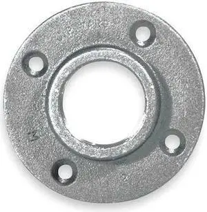 ZORO SELECT 5P970 1-1/4" FNPT Galvanized Floor Flange