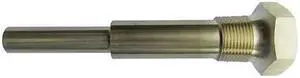 ZORO SELECT 24C456 Industrial Thermowell,Brass,1-1/4-18
