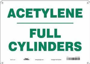 CONDOR 471L25 Safety Sign, 10 in Height, 14 in Width, Aluminum, Horizontal