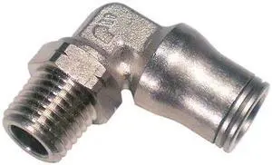 LEGRIS 3609 04 11 Push-Fit Elbow Fitting, 5/32 in Tube Size, Brass, Silver