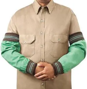 STEINER 1034-18WW-2XW Flame-Resistant Sleeve, Cotton, 18 in Length, Green,