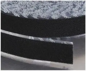 VELCRO BRAND 190984 Reclosable Fastener, Acrylic Adhesive, 75 ft, 1 in Wd, Black