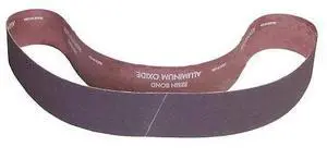 NORTON ABRASIVES 78072761862 Sanding Belt, 2 in W, 60 in L, Coated, Aluminum