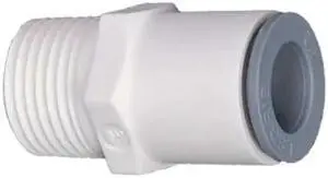 PARKER 6505 62 22WP2 Push-Fit Adapter Fitting, 1/2 in Tube Size, Bio-Based