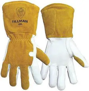 TILLMAN 49M 49 Gloves, Gauntlet Cuff, Keystone Thumb, Premium Goatskin, M, 1 PR
