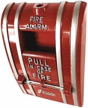 KIDDE K-270-SPO Fire Alarm Pull Station,Red,2-15/32" D