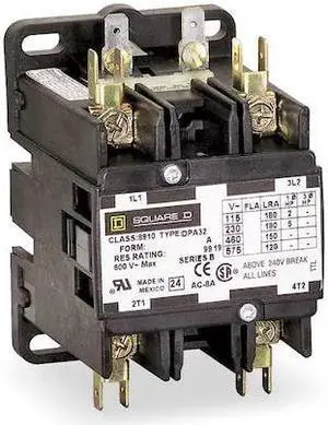 SQUARE D 8910DPA62V09 208/240VAC Non-Reversing Definite Purpose Contactor 2P 60A