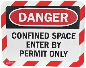 TARIFOLD P194993CS Sign Holder,Adhesive,Confined Space,PK2