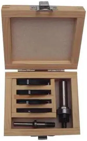 ZORO SELECT 16Y601 Router Bit Set,Slot Cutter,1/4S,6 Pc