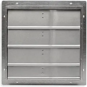 DAYTON 53DR20 20 in Backdraft Damper / Wall Shutter, 22-1/2 in x 22-1/2 in