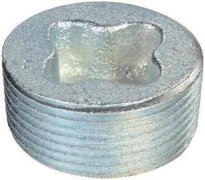 APPLETON ELECTRIC PLG-400 IMC Plug, 4 in, Threaded, Malleable Iron, Galvanized,