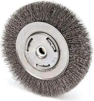 WEILER 93396 Crimped Wire Wheel Wire Brush, Threaded Arbor