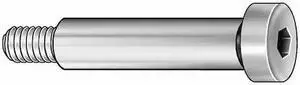 ZORO SELECT 4448 Precision Shoulder Screw, 5/16"-18 Thr Sz, 1/2 in Thr Lg, 3/8
