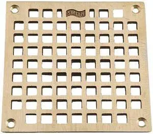 JAY R. SMITH MANUFACTURING B06PBG w/Screws Grate, Bronze, 5 9/16 in