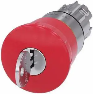SIEMENS 3SU1050-1HF20-0AA0 Push Button Operator,Red,Metal Bezel