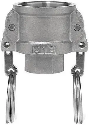 USA INDUSTRIALS BULK-CGF-298 Cam and Groove Fitting, 304SS, D, 1/2" Coupler x