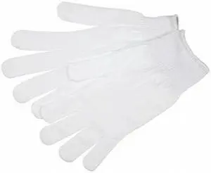 MCR SAFETY 9633SM 13 Gauge 100 per. Nylon White Small,PK12