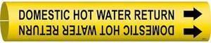 BRADY 4052-C Pipe Marker,Domestic Hot Water Return,Y