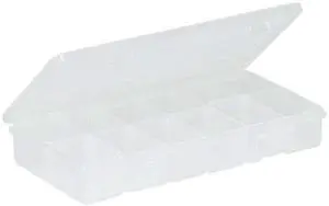 PLANO MOLDING 3455-00 6 to 12 Compartment Box, 8-1/4"L x 4-1/4"W x 1.38"H