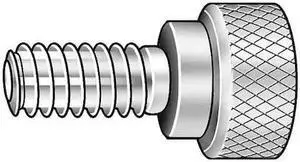 ZORO SELECT Z1081 Thumb Screw, 1/4"-28 Thread Size, Round, Black Oxide Steel,