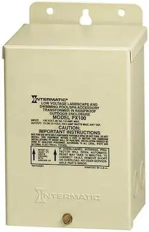INTERMATIC PX100 Transformer, NEMA 3R, 12/13/14V AC, 120V AC