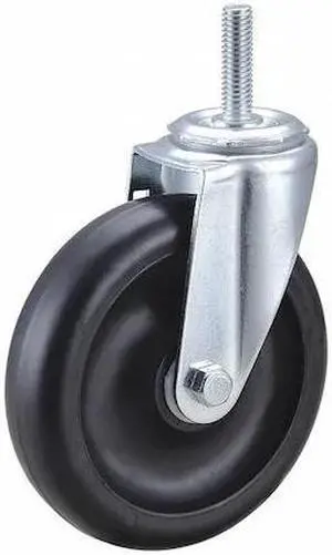 ZORO SELECT 32J972 Swivel Stem Caster,Polyolfn,5 in,300 lb.