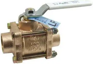 APOLLO 82LF20601 1-1/4" Sweat Bronze Ball Valve Inline
