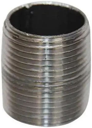 ZORO SELECT 5P650 Pipe Nipple For Schedule 40, 1/2 in Nominal Pipe Size, Close