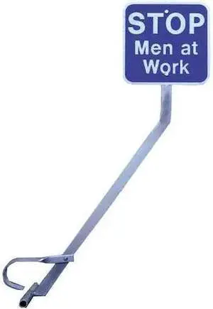RAILHEAD GEAR Econ Clamp SS Railroad Stop Sign, 12" Height, 12" Width,