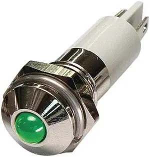 ZORO SELECT 24M083 Round Indicator Light,Green,120VAC