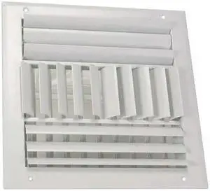 ZORO SELECT 4MJK9 Sidewall/Ceiling Register 11.75 X 11.75, White, Aluminum