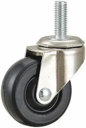 ZORO SELECT 33007 Swivel Stem Caster,Rubber,2 in.,75 lb.