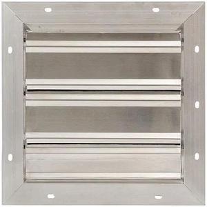 DAYTON 3HHN5 12 in 15"H-W 5 1/4"L Aluminum Backdraft Damper, 12-1/2 in x 12-1/2