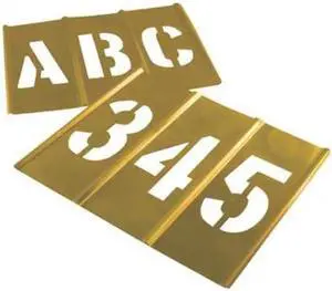 C.H. HANSON 10156 Stencil Set,Letters & Numbers,Brass