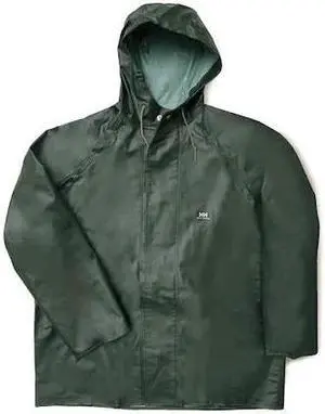 HELLY HANSEN 70300_490-S Rain Jacket with Hood,Green,S