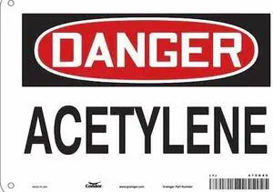 CONDOR 470R49 Safety Sign, 7 in Height, 10 in Width, Aluminum, Vertical