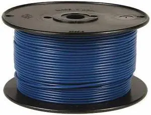 GROTE 87-7010 Primary Wire, GPT, 14 AWG, 1C C, Blue, PVC, Stranded, 60V, 100 ft.