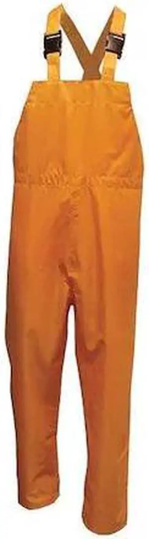 VIKING 2910PY-S Rain Bib Pants, Polyester, 31 in Inseam, Elastic Closure,