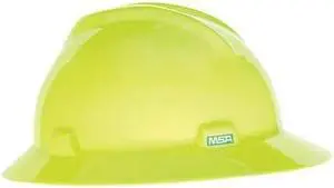 MSA SAFETY 10061515 Hard Hat, V-Gard, Polyethylene, 4 Point Fas-Trac(R) III,